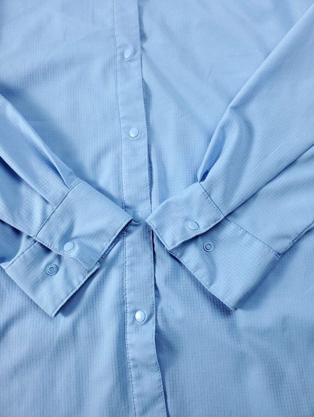 Columbia PFG Fishing Shirt Womens XL Snap Up Vented Roll Sleeve Blue Button Up - Picture 9 of 12